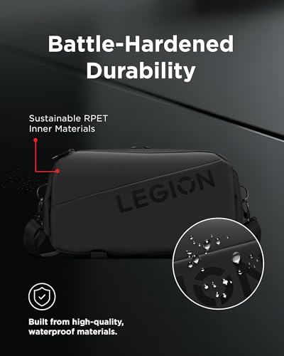 Image of Lenovo Legion Sling Bag, Carrying Case for Legion Go Gaming Console, Waterproof, Black