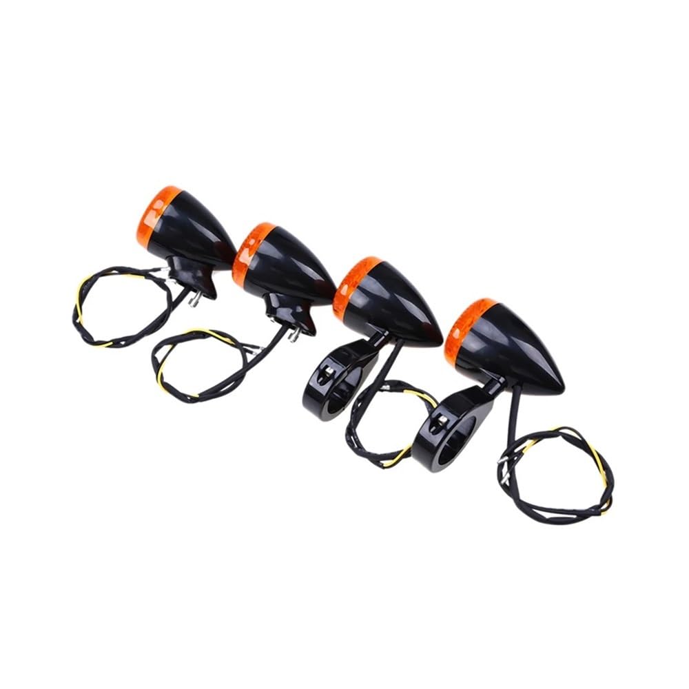 Intermitentes para Moto, 4 Uds LED Motocicleta Señal De Giro Indicador Intermitente Luz Scooter Intermitente Lámpara Se Adapta A La Mayoría De Motos para H&Arley
