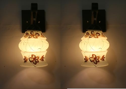 Image of Modern Decorative Designer Wall Light Industries for Living Room, Bedroom, Bedside, and Decorative Lighting Indoor Use, Bulb Not Included (Ronak Fool, 2)