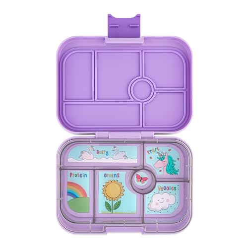 Yumbox Original Leakproof Bento Lunch Box Container for Kids (Lavande Purple Unicorn)