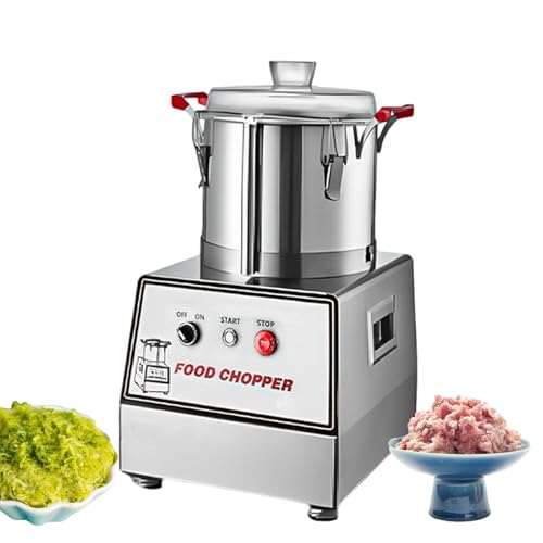 FRANREADER Procesador De Alimentos Comercial para Carne y Verduras, Mezclador de Gran Capacidad y Alta Velocidad, Esencial para Comedores Industriales y Empresas de Comida 5L