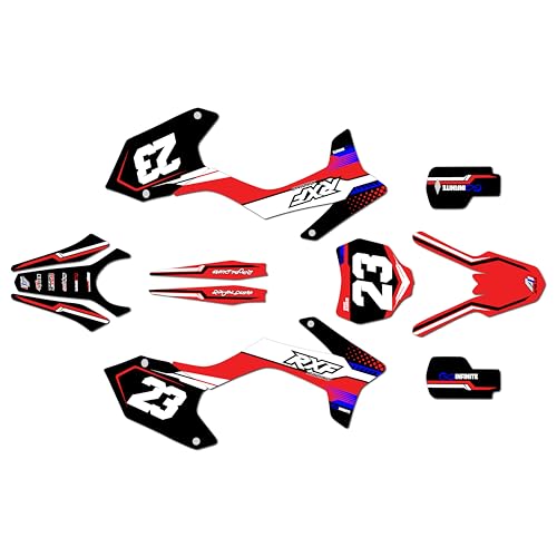 Kalair GFX Graphics Kit for Apollo RXF Freeride 150 190 (All Years) Viper Series Red 16 Mil - On/Off The Road - Dirt Pit Bike Motorcycle Sticker, Dirtbike Racing Decal Motocross no-Plastics