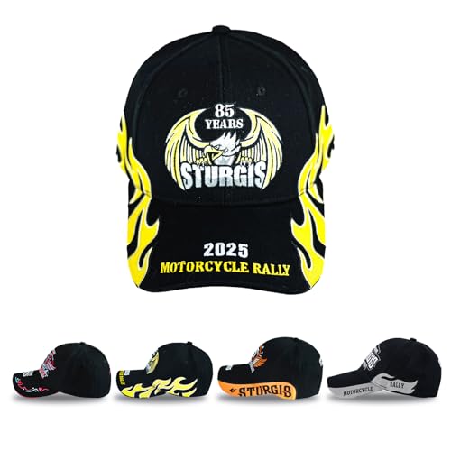 Casquette de baseball classique moto avec visière protectrice et sangle réglable