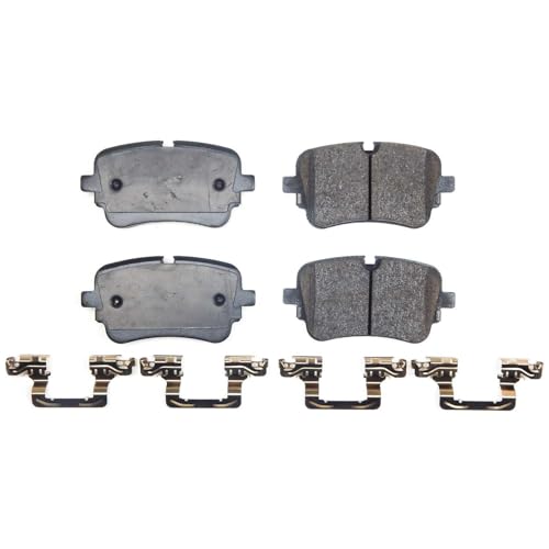 Image of PowerStop Rear Brake Pads For Audi A8 Quattro 2020-21, Audi S6 2020-25, S7 2020, S7 Sportback 2020-25, SQ7 2020-25, SQ8 2020-25 - Ceramic Brake Pads With Installation Hardware, 17-2365
