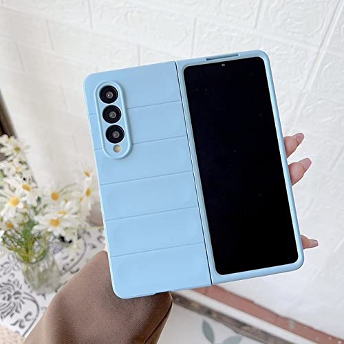 Étui Samsung Galaxy Z Fold 4 couleur bonbon bleu ciel avec protection caméra