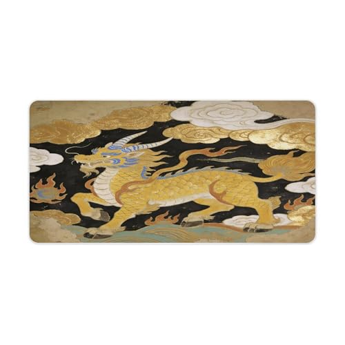 Tapis de bureau étanche en caoutchouc souple lavable pour clavier d'ordinateur 30x61