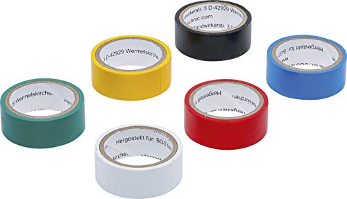 BGS Diy 3024 | Set nastro adesivo a colori | 19 x 3,5 m | 6 pz.