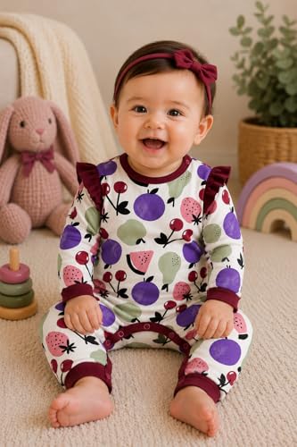Image of EIO 100% Cotton Rompers Sleepsuits Jumpsuit Night Suits for Infants Newborn Baby Boys & Girls