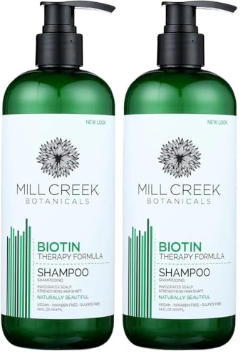 Image of MILL CREEK Biotin Shampoo, 14 Fluid Ounce (One Pack) (Pack of 2)