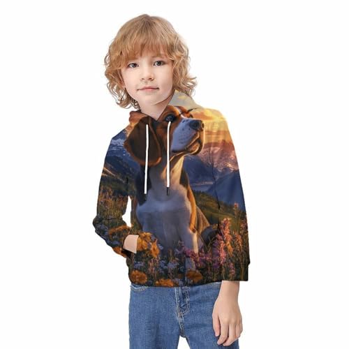 Sweat à capuche ado imprimé 3D pull ample confortable contre le froid - 2