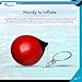Marine City Buoy Balls Inflatable Heavy Duty Marine Grade PVC Marker Buoys 12 Inches Diameter Spherical Boat Mooring Buoys Anchoring Rafting Marking Fishing (1 Set)