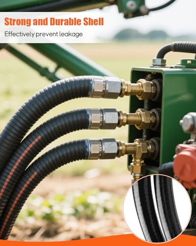 Image of 6 FT 10000psi High Pressure Hydraulic Hose, CH-604 Coupler, 3 /8 inch NPT Thread Hydraulic Hose Assembly, 1 /4 inch ID x 6 Feet (Black, 6' 10000 PSI)