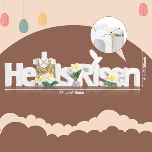Décoration de table de Pâques rustique en résine, cadeau idéal de printemps - 3