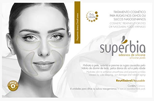 Supérbia Adesivo De Silicone Para Rugas Nos Olhos E Bigode Chinês Com 4 Unidades
