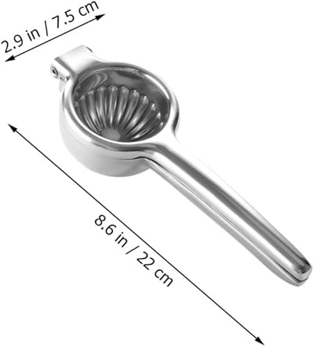 Miniatura 2 de Exprimidor manual de limón de acero inoxidable para uso en cocina, extractor de cítricos compacto no eléctrico para limones, limas, kiwis y más