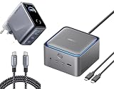 Anker Prime TB5 Docking Station(14 in 1, 140W) & Prime Caricatore USB C (160W, 3 Porte) & Anker Prime Cavo (240W, 0,9m, Nylon)