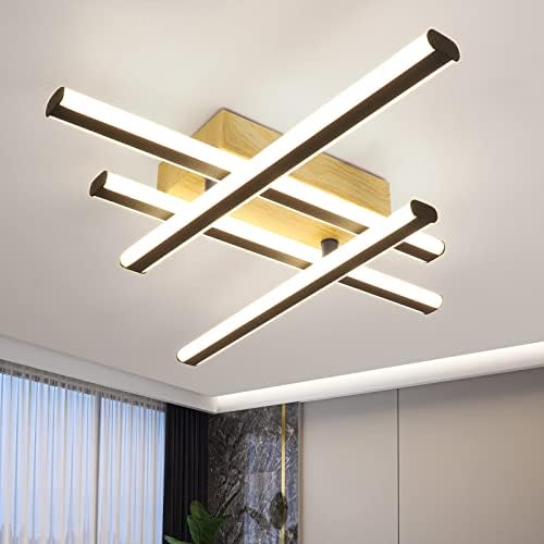Dehobo LED GU10 Ceiling Spotlight 4 LED Spotlights - Ceiling Lights Spot Orientabl Modern Black for Corridor Living Room Dining Room Kitchen - Without Lamp