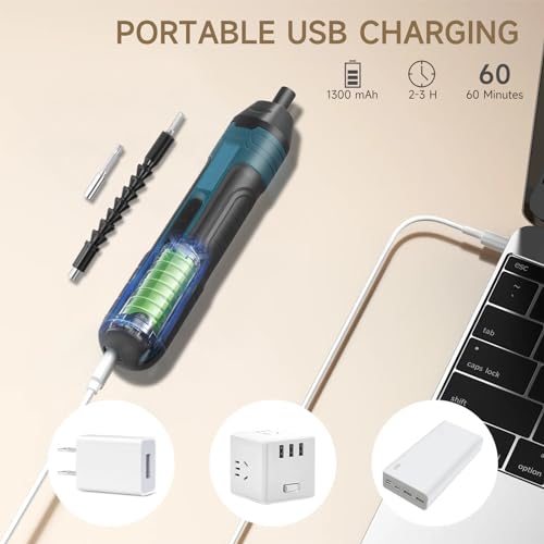 21 in 1 Electric Screwdrivers Cordless, 3.6V Rechargeable Portable Repair Tools Kit, Drill Screwdriver Bits Set, Adjustable Torque Electric Screwdriver Set, for Daily Home DIY Light Industrial Use 6 21 in 1 Electric Screwdrivers Cordless, 3.6V Rechargeable Portable Repair Tools Kit, Drill Screwdriver Bits Set, Adjustable Torque Electric Screwdriver Set, for Daily Home DIY Light Industrial Use - Image 6