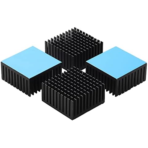 Jienk 4PCS Black Aluminum Heat Sink Cover