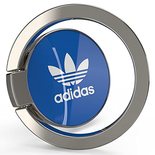 アディダス スマホリング 携帯リング iPhone/Android各種他対応 スマホ リング ブルー/ホワイト
