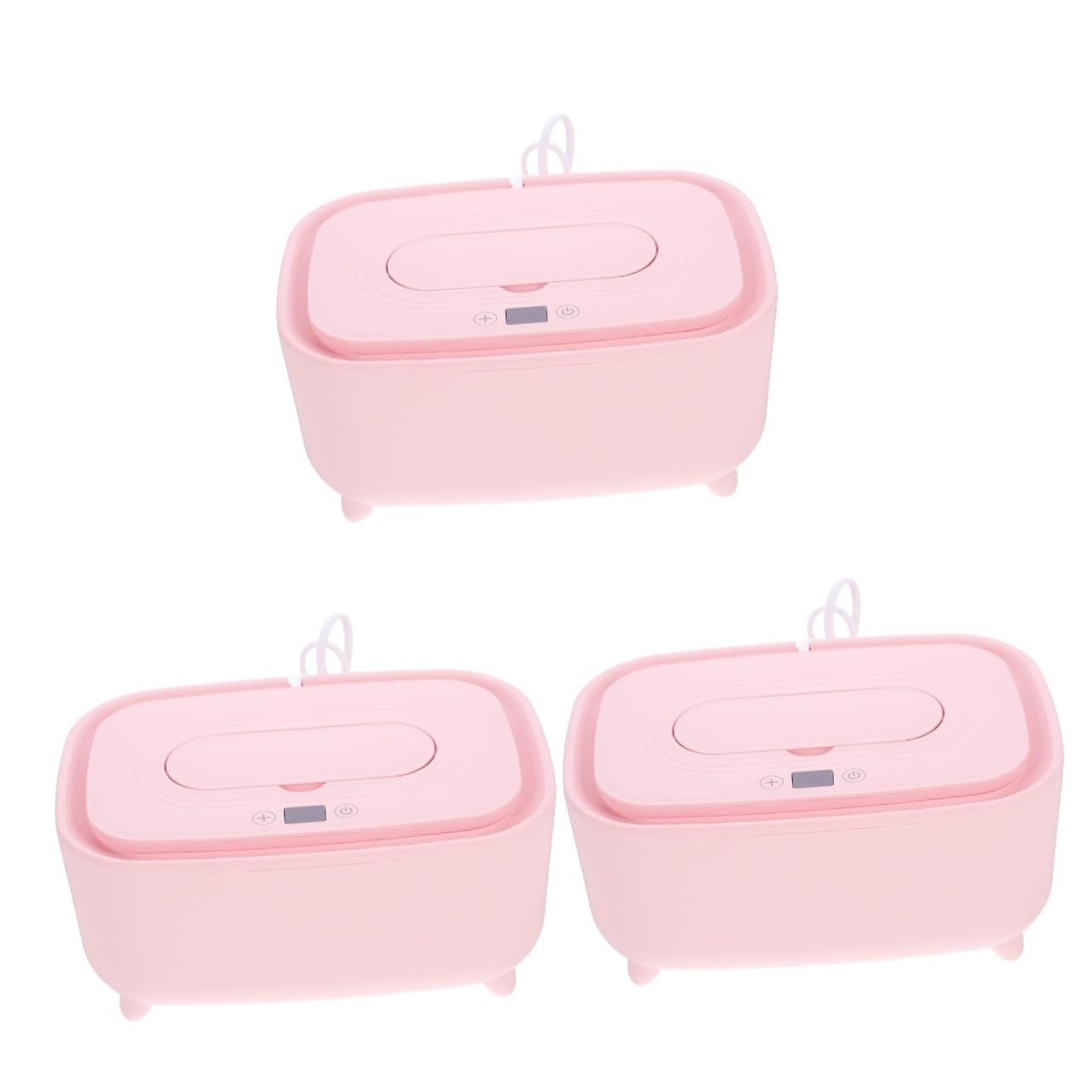 IMIKEYA 3 Stück Smart Warme Und Feuchte Taschentuchbox Tücher Spender Wärmer Nass Hygiene Einfach Rosa Abs