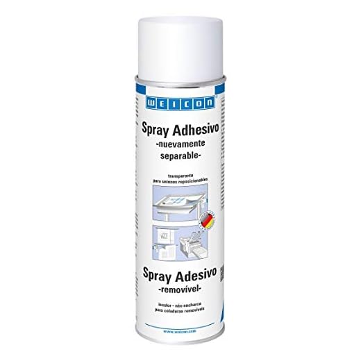 WEICON Spray Adhesivo Nuevamente Separable | 500 ml | Transparente