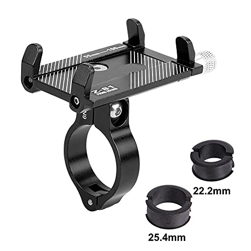 KIMISS Phone Bike Mount Bike Phone Mount Aluminum Alloy Aluminum Alloylebar Phone Clipyclephone Mount Holder Stand Black (Black) - Image 4