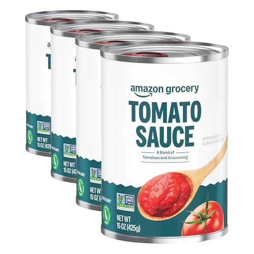 Amazon Fresh, Tomato Sauce, 15 Oz (Previously Happy Belly, Packaging