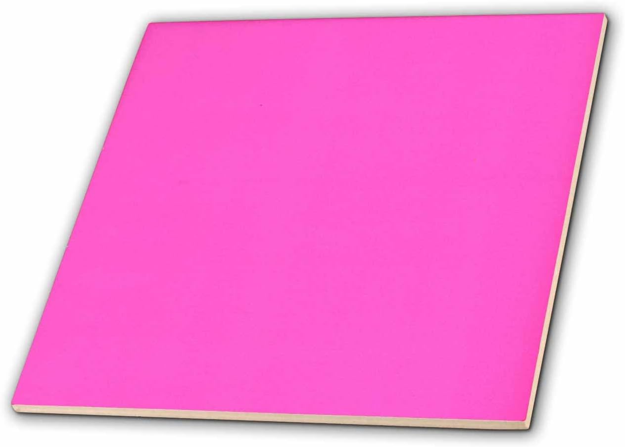 3dRose Hot Pink 12 Inch Ceramic Tile
