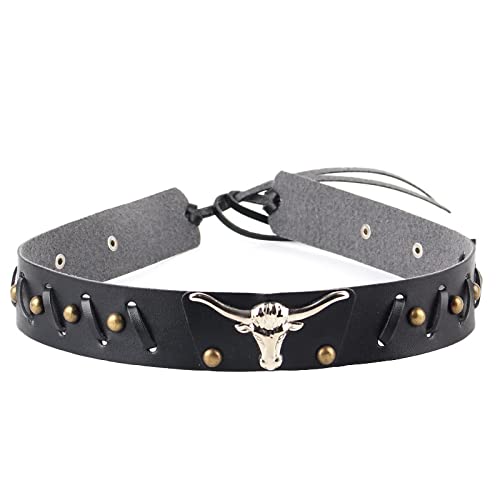 Hat Bands Fedora Cowboy Hats Men Women Europe Ethnic Retro Pu Belt Decor Handmade Riveted Head Circumference Cap Belts Black #TOP1