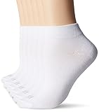 PEDS Women's Coolmax Low Cut Quarter Socks, 6 Pairs, White, Shoe Size: 5-10