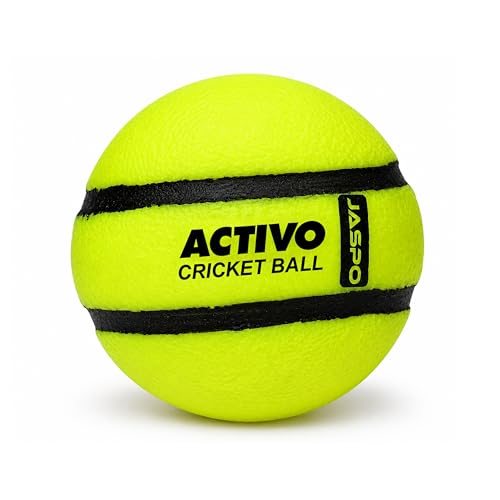 Image of jaspo Activo Air Core Indoor Cricket Ball |PU Material |Hollow Aircore Design |Soft Impact Play | 75g Lightweight |Safe for Indoor Cricket |Non-Toxic Build |Comfortable Grip |Durable & Kids-Friendly