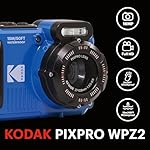KODAK PIXPRO WPZ2 Rugged Waterproof Shockproof Dustproof WiFi Digital Camera 16MP 4X Optical Zoom 1080P Full HD Video Vlogging Camera 2.7" LCD (Blue) - Image 2