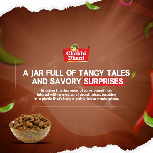 Image of Chokhi Dhani Kair Pickle | Tangy and Spicy | (Pack of 3, 200g each)