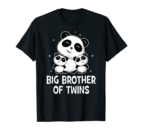 Big Brother Of Twins - Panda Pandas Hermanos Baby Shower Camiseta