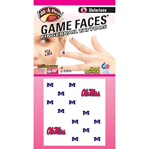 Fan-A-Peel Ole Miss/Mississippi Rebels Waterless Temp Peel & Stick Tattoo