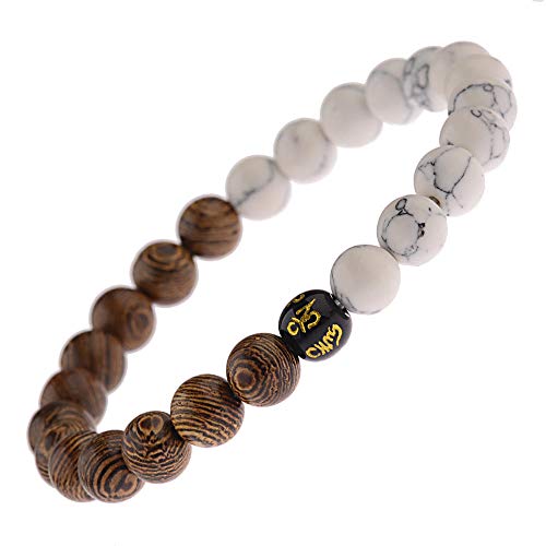 Accessoires bijoux en pierre naturel blanc de turquoise mode