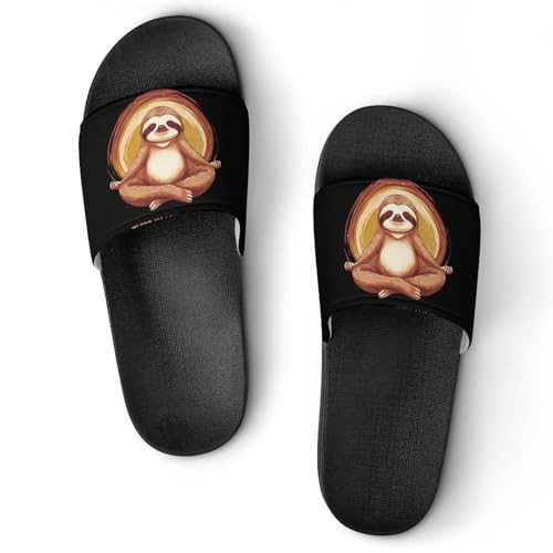 Sloth Energy Saving Mode Slippers for Men Wormen Shower Bathroom Slipper Indoor Beach Non Slip Sandal
