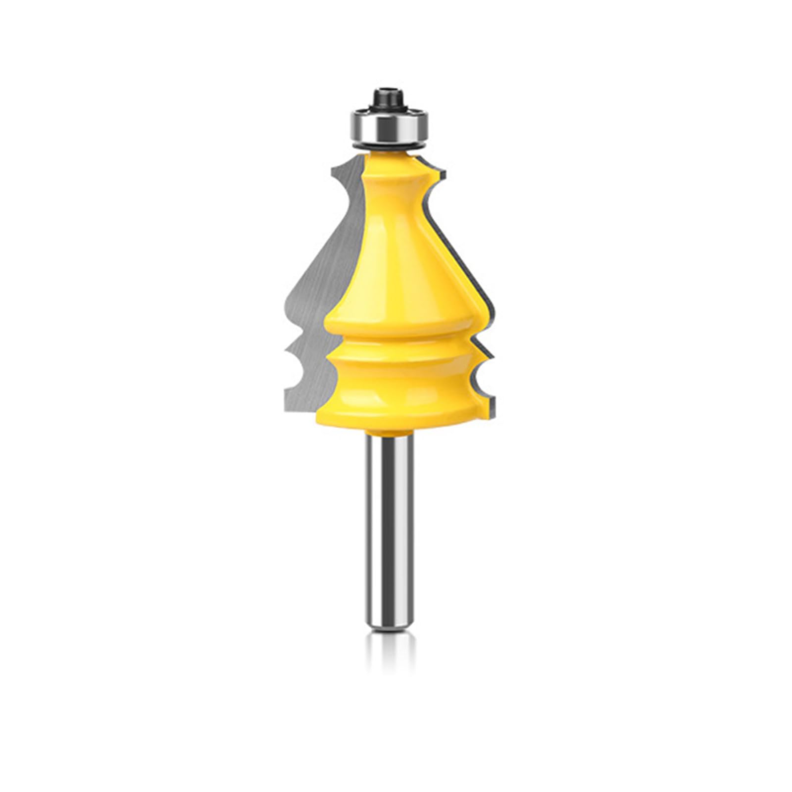 MACHSWON Architectural Molding Router Bit 8mm Shank 35mm Cut Diameter 45mm Cut Length Tongue and Groove Router Bits Ball Bearing Fish Shaped Slotting Wood Milling Cutter,Woodworking Router Cutter Tool