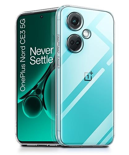 Image of WOW IMAGINE Crystal Clear Transparent Back Case Cover for 1+ OnePlus Nord CE 3 5G | Full Device & Camera Protection Shockproof TPU | Flexible Silicone Back Cover Case - Transparent