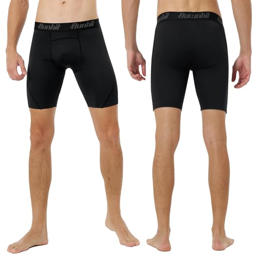 Runhit Mens Compression Shorts Athletic Running Spandex Shorts Sports Workout Performance Base Layer Underwear2