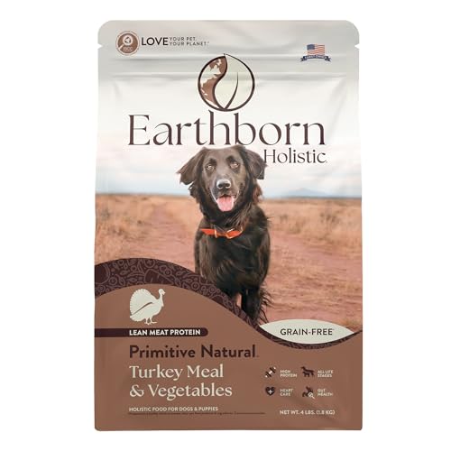 Earthborn Holistic Primitive Natural Turkey Meal & Vegetables Grain-Free Dry Dog Food 4 lb