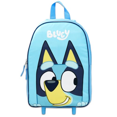 Bluey Luggage Set for Kids - Bundle with 4 Piece Carry-On Bag Set 16’’ Luggage with Wheels, Water Bottle, Plus More | Bluey Travel Rolling Suitcase for Boys, Girls3