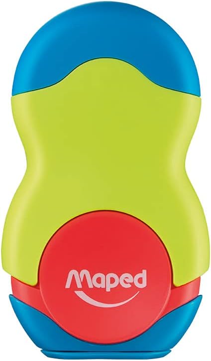 Maped Loopy Coloured Duo Eraser and Pencil Sharpener (Assorted Colours)