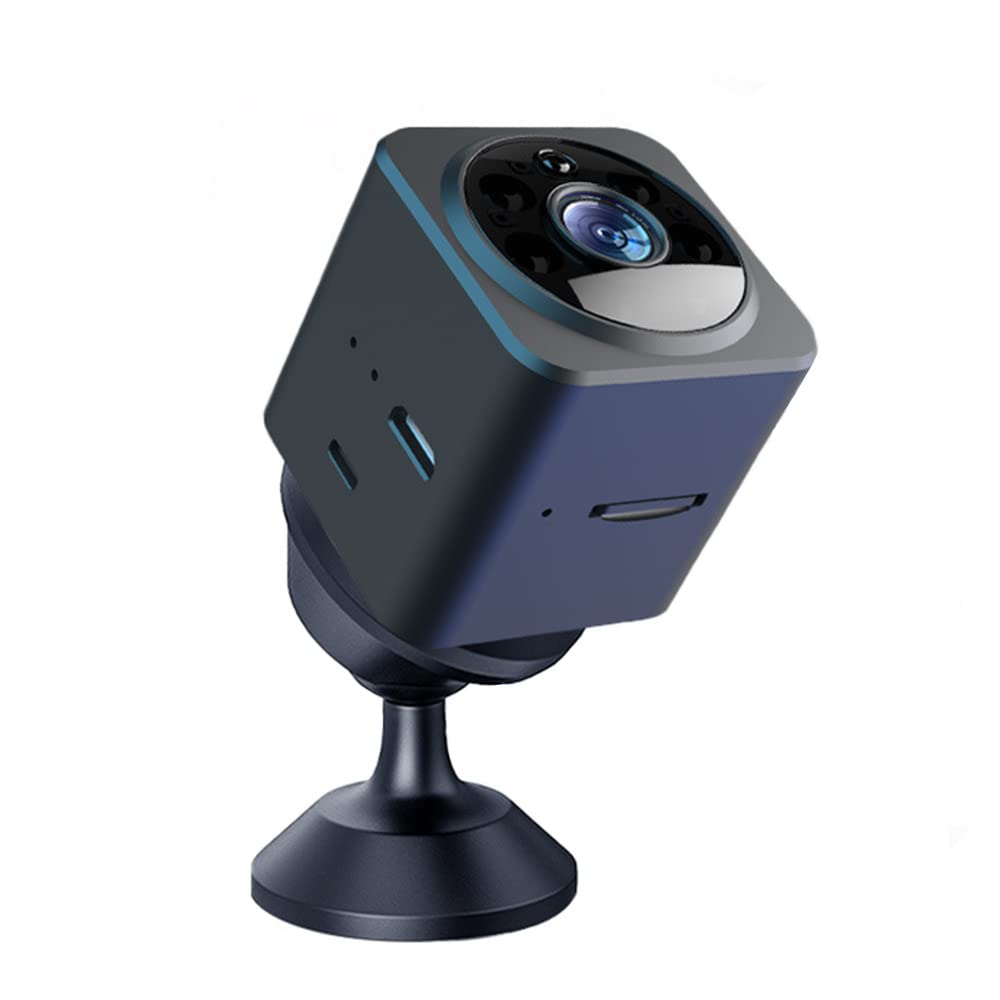 Andoer Mini 1080P Wireless Monitor Camera Smart WiFi Camera Built-in Battery Microphone Supports Night Vision Two-Way Talk Mobile Phone APP Remote Control for Home Office