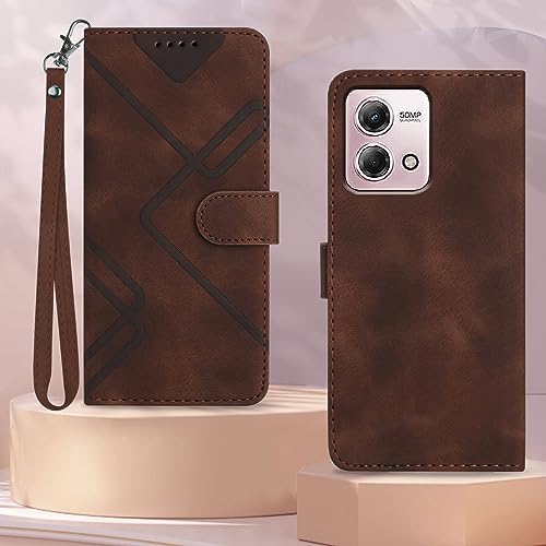 Image of for Moto G Stylus 5G Phone Case 2023 Wallet,Card Holder Protector Leather Kick-Stand,Wrist Strap,Magnetic Closure,Shockproof Protective Flip Cases Cover for Moto G Stylus 5G 2023 (Brown)