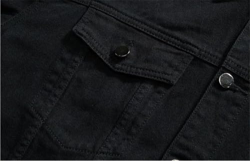 Men's Lapel Slim Fit Denim Jacket Baggy Street Coat Casual Slim Fit Coat Pocket Front Casual Jackets4