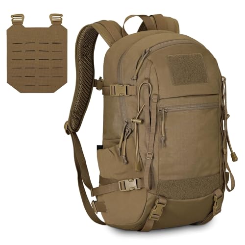 Sac dos militaire tactique 25L homme tan petit sac randonnée avec poche molle