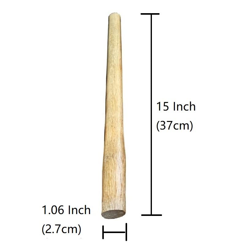 2 Pack Wood handle Octagonal Wooden Hammer Shockproof Handle Replacement Hammers Mallets Hand Tool 15 Inch (37cm)