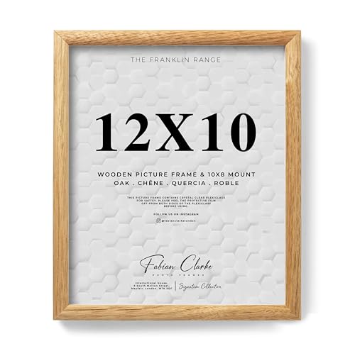 12x10 Photo Frame 12x10 Inch Oak Picture Frame with Rounded Edge, Wall Mount Display Modern Style Wooden Photo Frame for Modern Home Décor